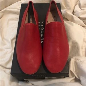 Barney’s - Red Nappa - step corn loafers - $290